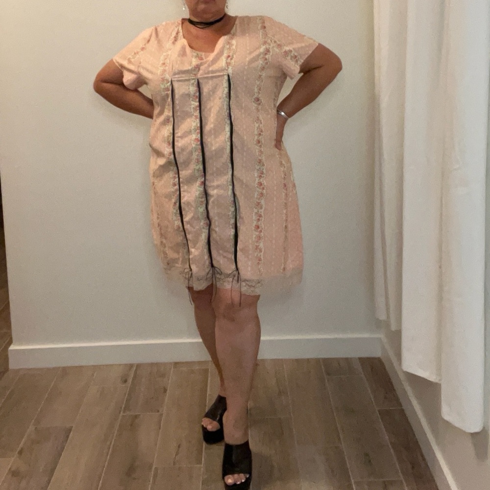 New* Plus size Coquettish dress hand made with 3 bows
